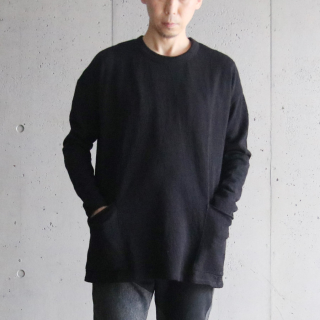 klasica,クラシカ,DOZE,SIDE POCKET WIDE BODY PULL OVER,HOUND TOOTH JACQUARD JERSEY,ポケット付きセーター