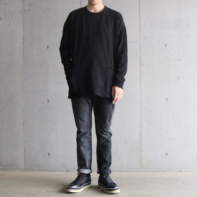 klasica,クラシカ,DOZE,SIDE POCKET WIDE BODY PULL OVER,HOUND TOOTH JACQUARD JERSEY,ポケット付きセーター