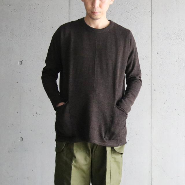klasica,クラシカ,DOZE,SIDE POCKET WIDE BODY PULL OVER,HOUND TOOTH JACQUARD JERSEY,ポケット付きセーター