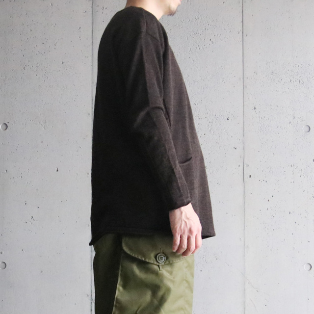 klasica,クラシカ,DOZE,SIDE POCKET WIDE BODY PULL OVER,HOUND TOOTH JACQUARD JERSEY,ポケット付きセーター