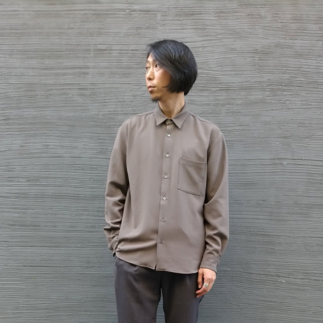 LAMOND (ラモンド) 2WAY OX SHIRTS ウールライク オックスフォード 
