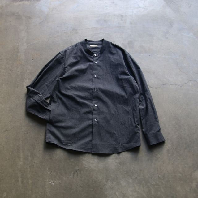 LAMOND,ラモンド,band collar chambray shirts jacket,lm-s-085-sh