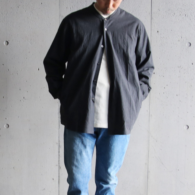 新品 LAMOND ラモンド　シャツ　サイドポケット　チャコール 新品 LAMOND ラモンド シャツ サイドポケット チャコール