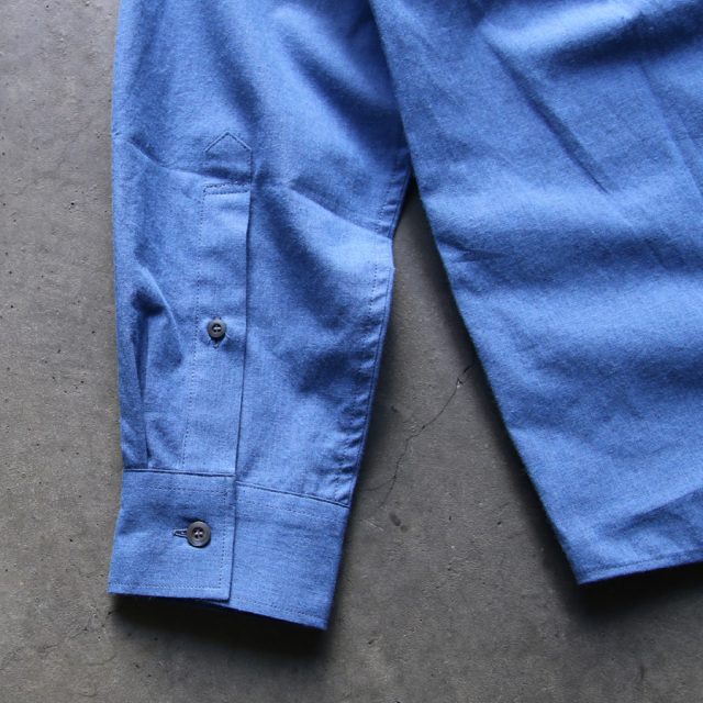 LAMOND,ラモンド,band collar chambray shirts jacket,lm-s-085-sh