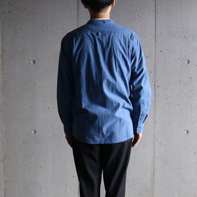 LAMOND,ラモンド,band collar chambray shirts jacket,lm-s-085-sh