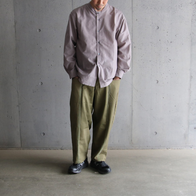LAMOND,ラモンド,LM-S-085-C/P,BAND COLLAR TUMBLER SHIRTS JACKET