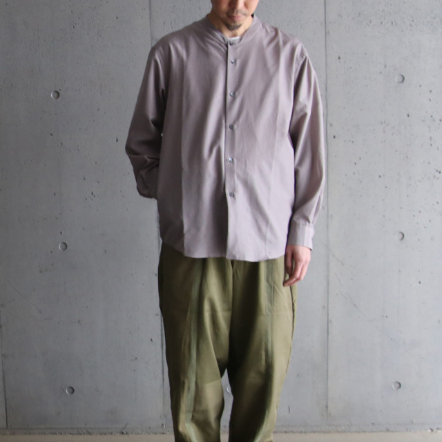 LAMOND,ラモンド,LM-S-085-C/P,BAND COLLAR TUMBLER SHIRTS JACKET