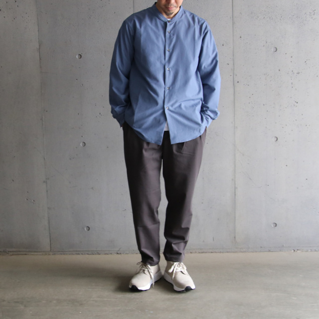 LAMOND,ラモンド,LM-S-085-C/P,BAND COLLAR TUMBLER SHIRTS JACKET