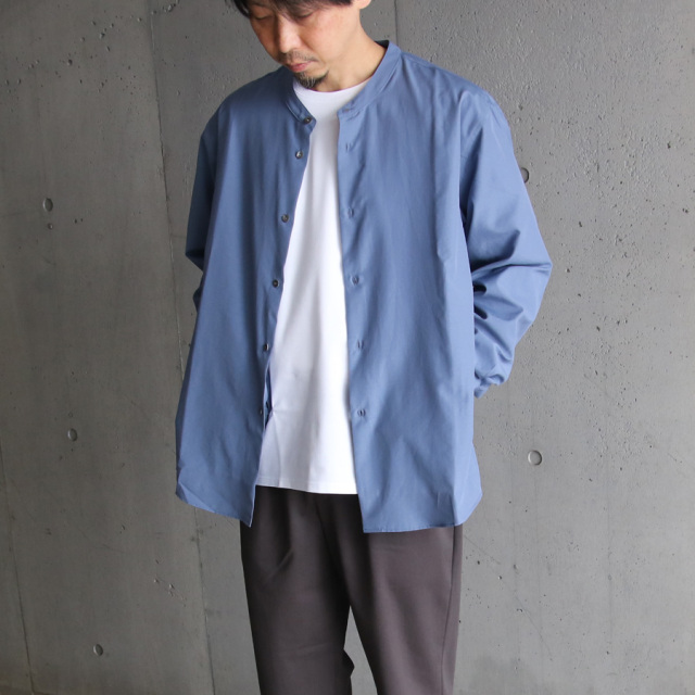 LAMOND,ラモンド,LM-S-085-C/P,BAND COLLAR TUMBLER SHIRTS JACKET