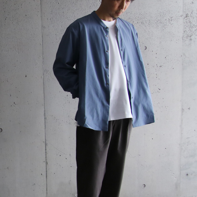 LAMOND,ラモンド,LM-S-085-C/P,BAND COLLAR TUMBLER SHIRTS JACKET