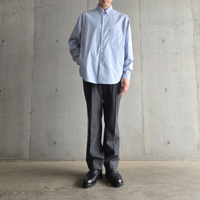 新品 LAMOND ラモンド　シャツ　サイドポケット　チャコール LAMOND (ラモンド) LM-S-077-CT [Cotton Creased Shirts Jacket