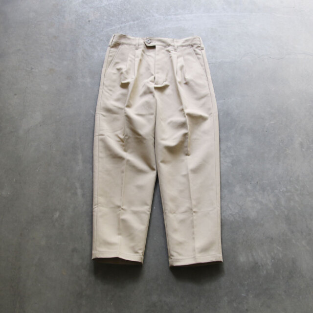 LAMOND,LA MOND,ラモンド,DOUBLE WEAVE WIDE TAPERED TROUSERS