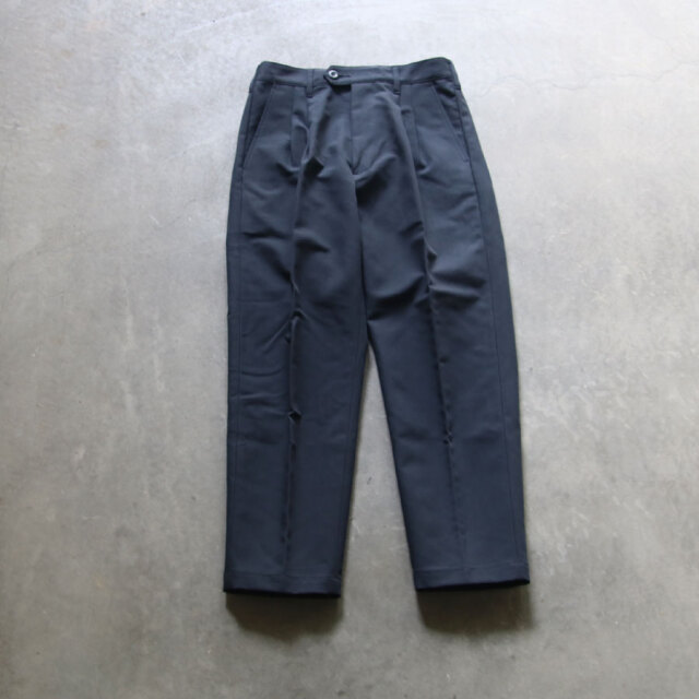 LAMOND,LA MOND,ラモンド,DOUBLE WEAVE WIDE TAPERED TROUSERS