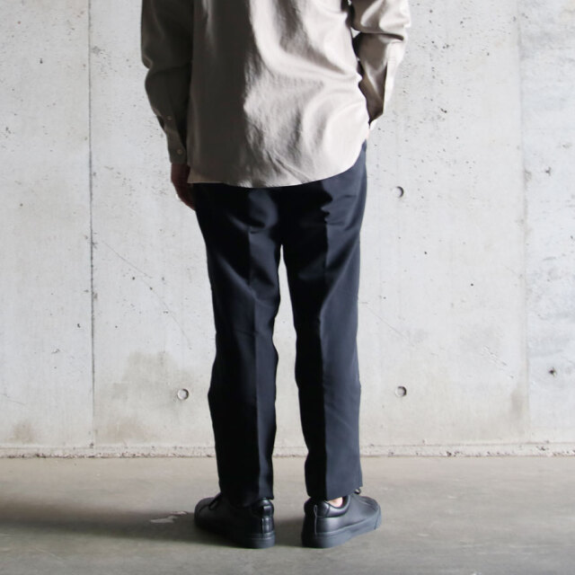 LAMOND,LA MOND,ラモンド,DOUBLE WEAVE WIDE TAPERED TROUSERS