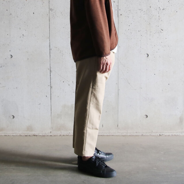 LAMOND,LA MOND,ラモンド,DOUBLE WEAVE WIDE TAPERED TROUSERS