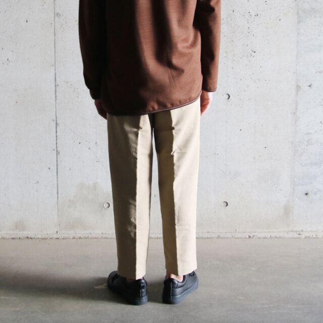 LAMOND,LA MOND,ラモンド,DOUBLE WEAVE WIDE TAPERED TROUSERS