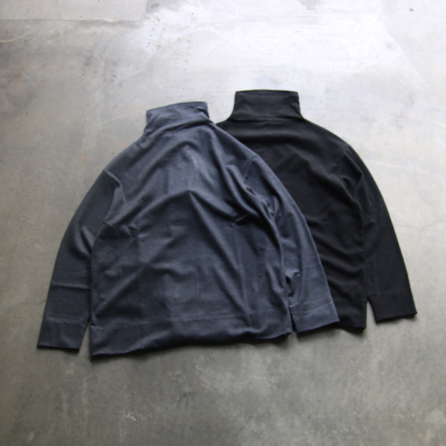 バイカラー ラウンドネック トレーナー ラメ 韓国 モード系 LAMOND (ラモンド) LM-C-154 [LOUNGE SUEDE HIGH NECK] ラウンジ