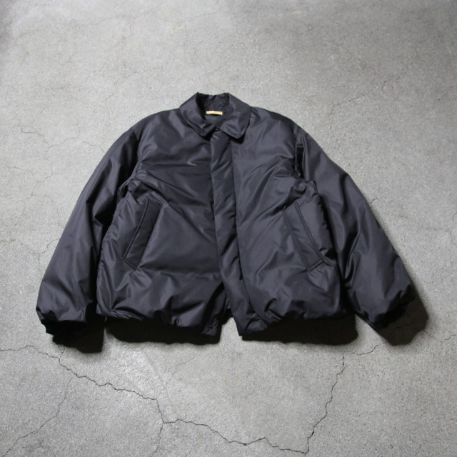 ジャケット・アウター StoneNylon l Down Jacket Black KoZ (コズ) シャイニー フルジップ 中綿ブルゾン L ジャケット