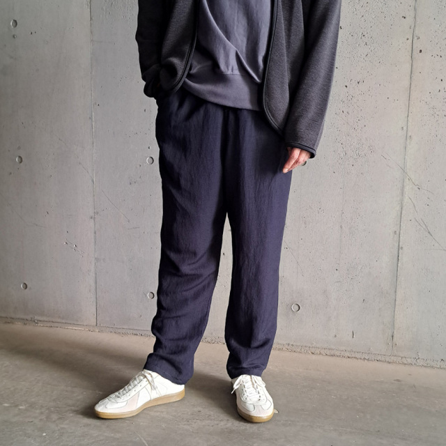 LAMOND,ラモンド,LAMOND 東京取り扱い店舗,Linen Brend Polyester Semi Wide Easy Trousers,LAMOND 通販,lm-p-116-li