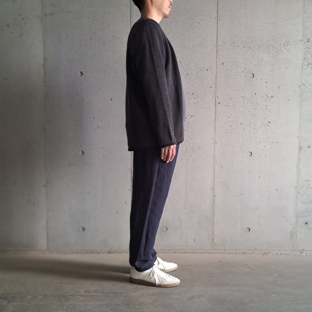 LAMOND,ラモンド,LAMOND 東京取り扱い店舗,Linen Brend Polyester Semi Wide Easy Trousers,LAMOND 通販,lm-p-116-li