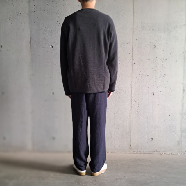 LAMOND,ラモンド,LAMOND 東京取り扱い店舗,Linen Brend Polyester Semi Wide Easy Trousers,LAMOND 通販,lm-p-116-li