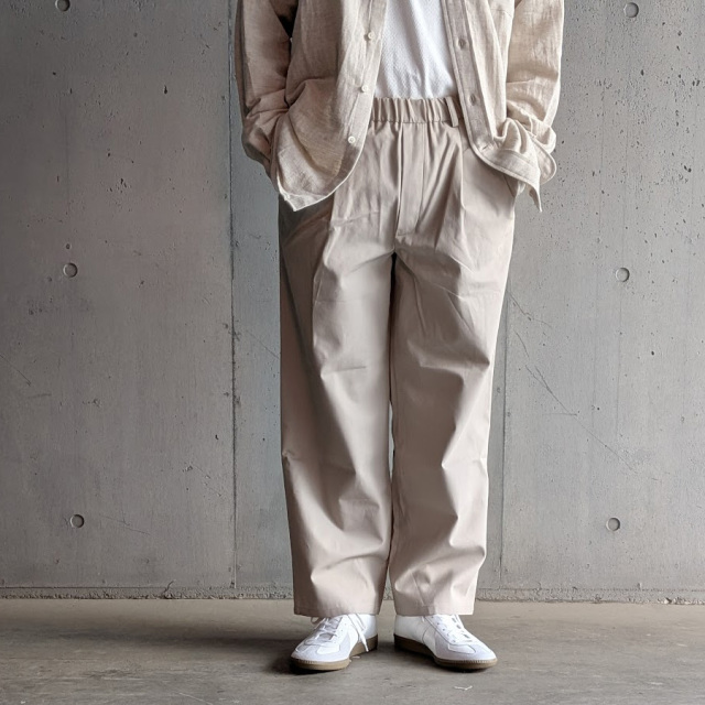 LAMOND,ラモンド,LAMOND 東京取り扱い店舗,lm-p-137-tw,Organic Cotton High Twist Wide Pant,Stitch Work Light Sweat