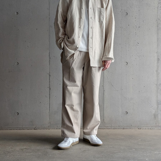LAMOND,ラモンド,LAMOND 東京取り扱い店舗,lm-p-137-tw,Organic Cotton High Twist Wide Pant,Stitch Work Light Sweat