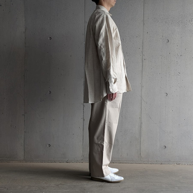 LAMOND,ラモンド,LAMOND 東京取り扱い店舗,lm-p-137-tw,Organic Cotton High Twist Wide Pant,Stitch Work Light Sweat