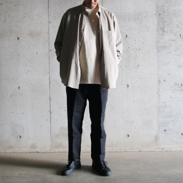 LAMOND,LA MOND,ラモンド,supima cotton bold shirt jacket