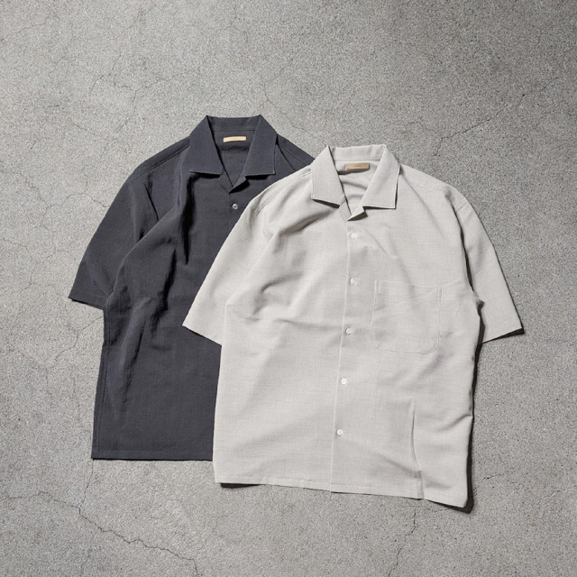 LAMOND (ラモンド) LM-S-083-UM [SHARI SHIRTS] オープンカラー S/S
