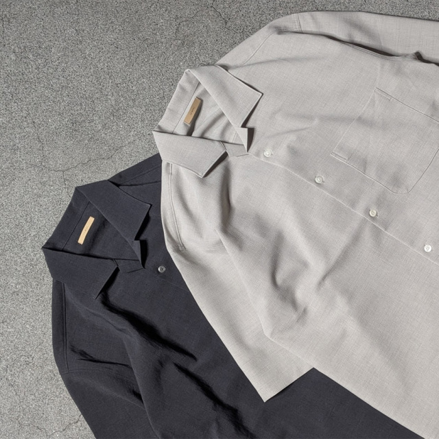 LAMOND (ラモンド) LM-S-083-UM [SHARI SHIRTS] オープンカラー S/S