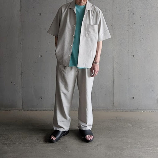 LAMOND (ラモンド) LM-S-083-UM [SHARI SHIRTS] オープンカラー S/S