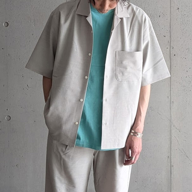 LAMOND (ラモンド) LM-S-083-UM [SHARI SHIRTS] オープンカラー S/S
