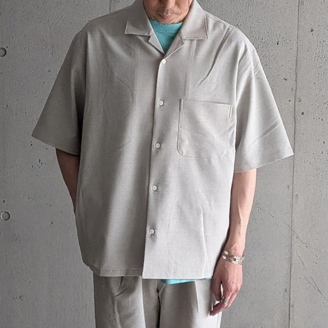 LAMOND (ラモンド) LM-S-083-UM [SHARI SHIRTS] オープンカラー S/S