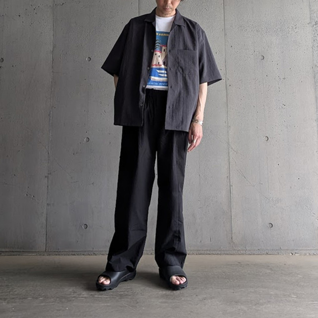 LAMOND (ラモンド) LM-S-083-UM [SHARI SHIRTS] オープンカラー S/S