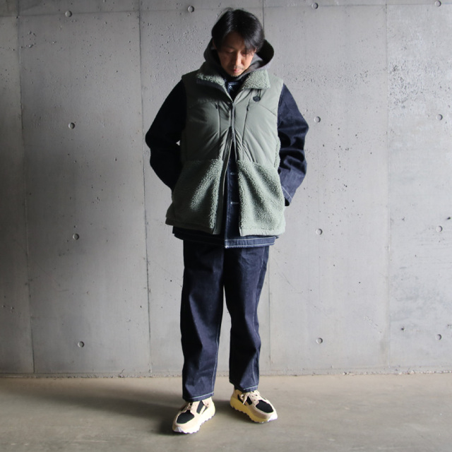 LANTERN,ランタン,HEATING BOA VEST,BLACK,FOLIAGE