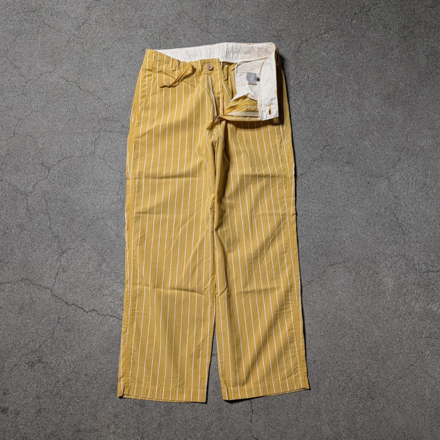 JCAESAR PANTSストライプ柄 タック入りドローストリング ロングパンツ MASTER & CO（マスターアンドコー） [ STRIPED COTTON LONG TOROUSERS
