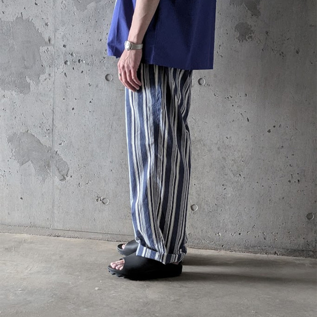 MASTER&CO,マスターアンドコー,MASTER&CO 通販,MASTER&CO 東京取り扱い店舗,striped cotton long trousers/drawstring