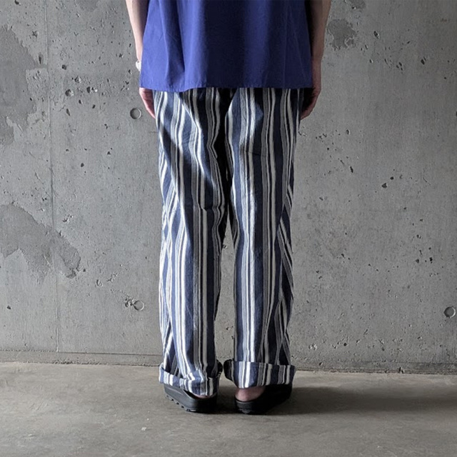 MASTER&CO,マスターアンドコー,MASTER&CO 通販,MASTER&CO 東京取り扱い店舗,striped cotton long trousers/drawstring