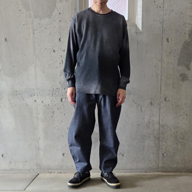 MOOJI MOOJI ,ムージームージー,made in usa,フェード加工,classic waffle thermal aged,moo-25f-9