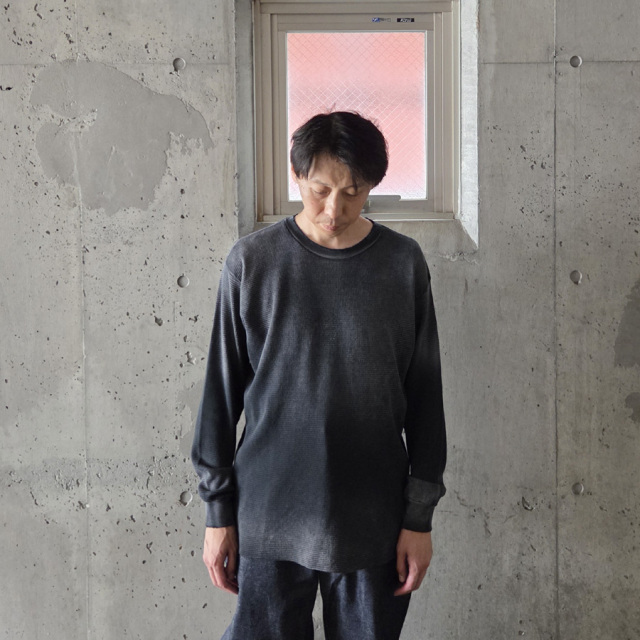 MOOJI MOOJI ,ムージームージー,made in usa,フェード加工,classic waffle thermal aged,moo-25f-9