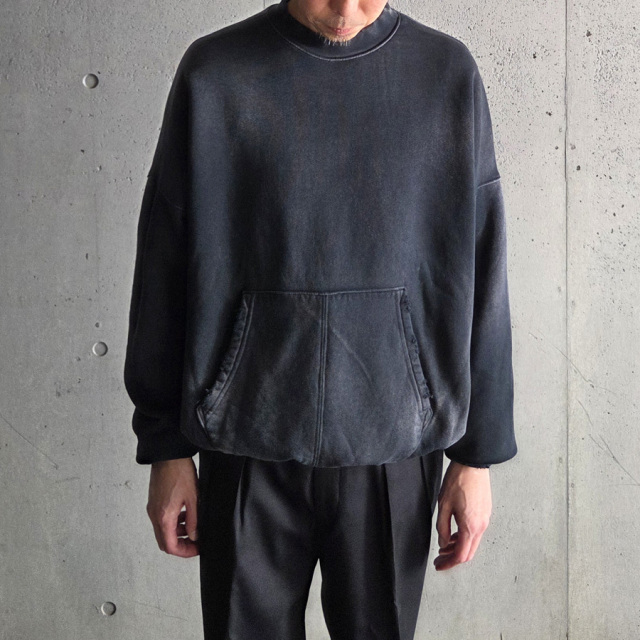 MOOJI MOOJI ,ムージームージー,MOOJI MOOJI 東京取り扱い店舗,MOOJI MOOJI 通販,OVERSIZE KANGAROO POCKET CREW AGED