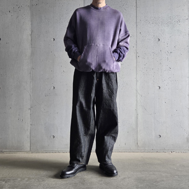 MOOJI MOOJI ,ムージームージー,MOOJI MOOJI 東京取り扱い店舗,MOOJI MOOJI 通販,OVERSIZE KANGAROO POCKET CREW AGED