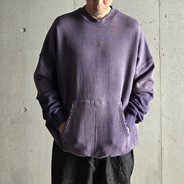 MOOJI MOOJI ,ムージームージー,MOOJI MOOJI 東京取り扱い店舗,MOOJI MOOJI 通販,OVERSIZE KANGAROO POCKET CREW AGED
