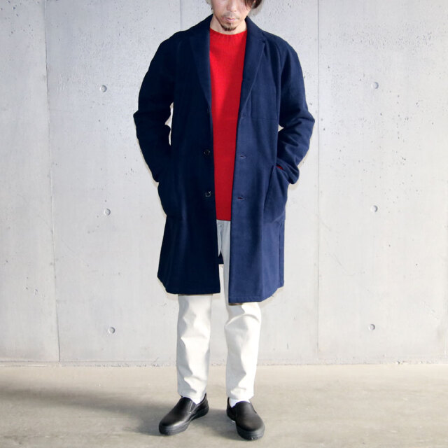 re made in tokyo japan,アールイー,アールイーメイドイントウキョウジャパン,,Cotton Melton A-line Coat