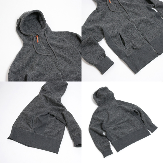 ［rina］fiction tokyo ジップアップパーカー ロゴフルジップラインフーディー /Logo Full-Zip Line Hoodie
