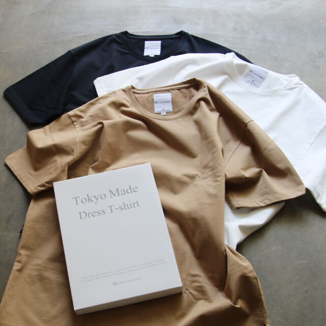 re made in tokyo japan,アールイー,アールイーメイドイントウキョウジャパン,TOKYO MADE DRESS ORGANIC T-SHIRT,5517S-CT