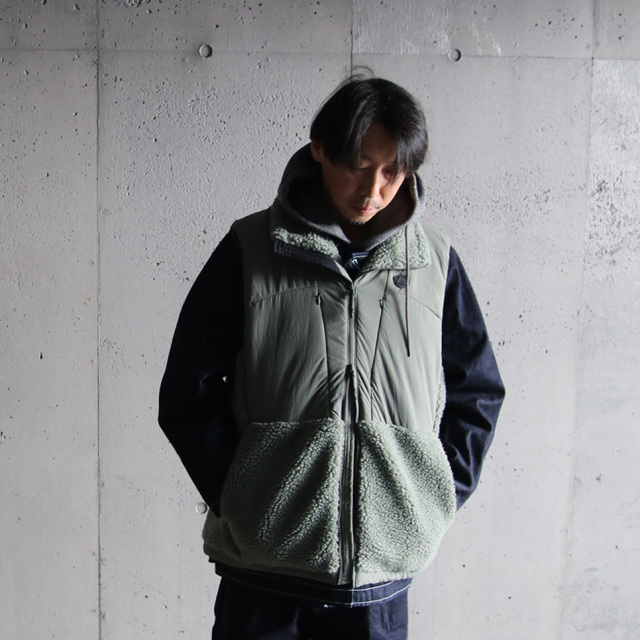 Re made in tokyo japan,アールイー,7022a-ct,wool melton pull over parka