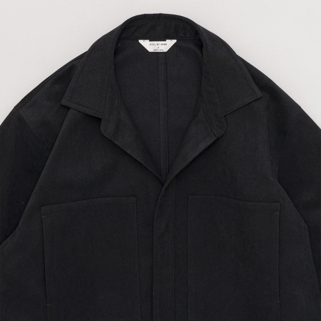 still by hand 通販,still by hand 東京取り扱い店舗,スティルバイハンド, Synthetic leather over shirt,BL06253