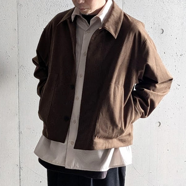 still by hand 通販,still by hand 東京取り扱い店舗,スティルバイハンド,Synthetic leather short blouson, BL07263